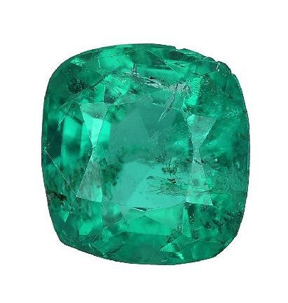GIA CERTIFIED Colombian Emerald Cushion Shape Vivid Green 3.28 Cts GIA-6227761533
