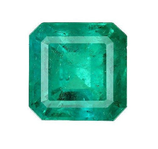 GIA CERTIFIED Colombian Emerald Square Shape Vivid Green 3.28 Carats GIA-5211640434