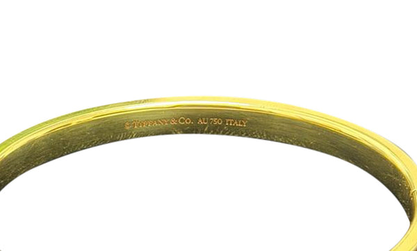 TIFFANY & CO. Hinged T-Bracelet In 18Kt Yellow Gold With VVS Diamonds