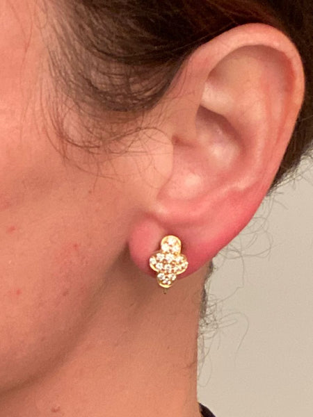 GREENLEAF & CROSBY Convertible Pearls Earrings 18Kt Gold With 5.24 Ctw Diamonds