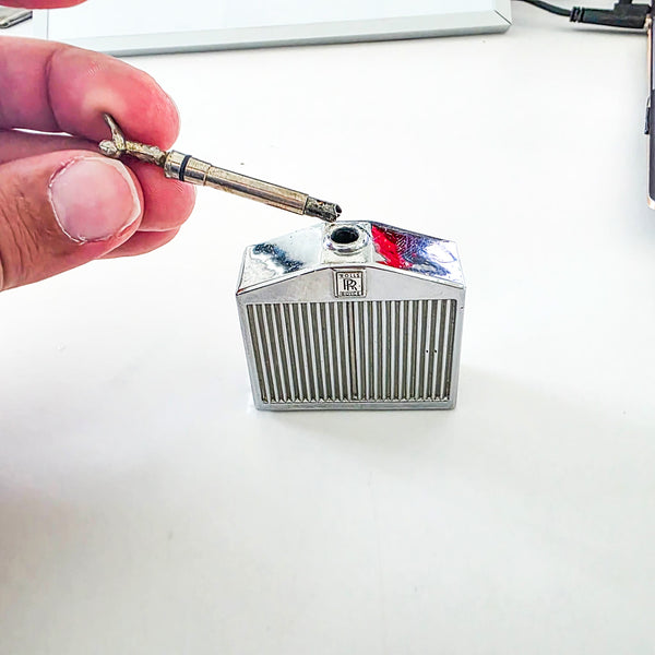 ROLLS ROYCE 1940-50 London Pocket Striker Lighter In Chromed Steel