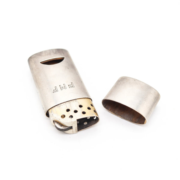 DUNHILL PARIS 1938 Art Deco Rare Multi Functional Lighter-Compass-Whistle In .925 Sterling Silver