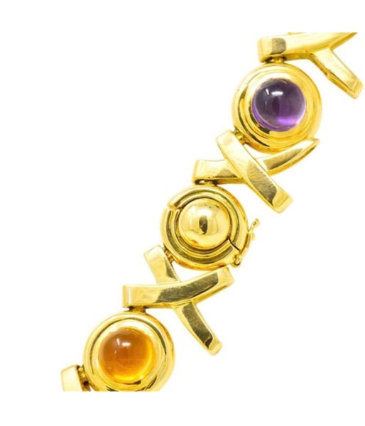 TIFFANY & CO. 1983 Paloma Picasso Necklace In 18Kt Gold With 100 Cts Gemstones