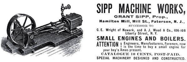 GRANT SIPP 1895 American Antique Steam Single Piston Engine Motor Scale Model