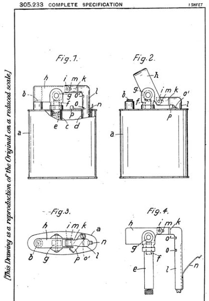 MÜLLER & GRÜNSTEIN 1928 Art-Deco Lacquered Stambul Petrol Lighter In Gilt Brass