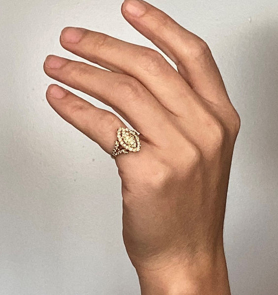 Cartier Paris Cocktail Ring In 18Kt Yellow Gold With 1.86 Cts In VS Diamonds