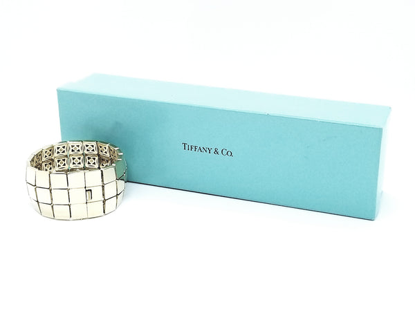 TIFFANY & CO. 18 KT YELLOW SOLID GOLD AND HEAVY MODERNIST BRACELET BRAND NEW