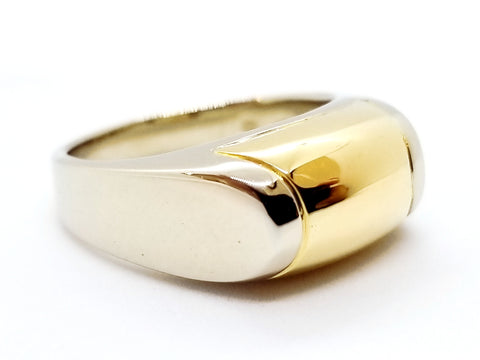 BVLGARI 18 KT TWO TONES GOLD TRONCHETTO UNISEX RING