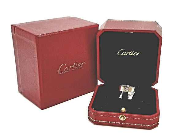 CARTIER 18 KT WHITE GOLD ANNIVERSARY DIAMOND RING