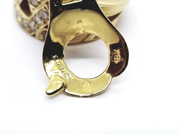 VAN CLEEF & ARPELS, 1970 PARIS 18 KT GOLD EARRINGS WITH  4.50 CT DIAMONDS.