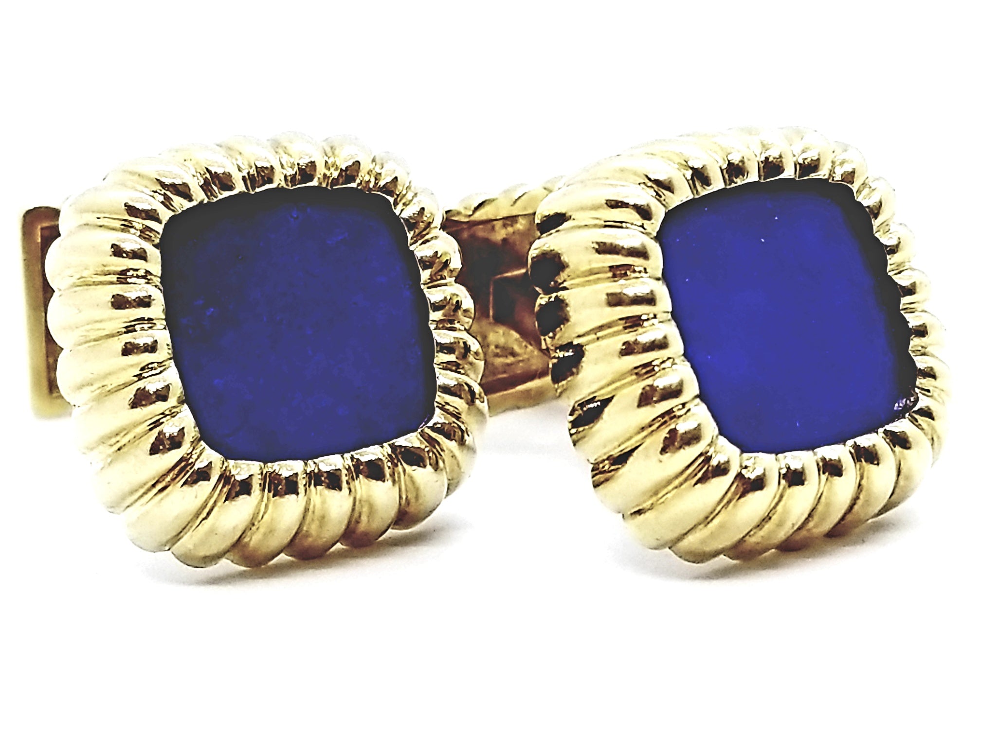 GUBELIN 18 KT GOLD SWISS MADE MEN CUFFLINKS LAPIS LAZULI