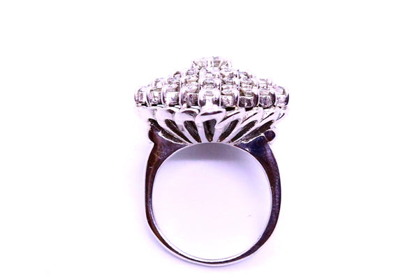 EUROPEAN 2.13 Cts DIAMONDS COCKTAIL RING IN 18 KT WHITE GOLD