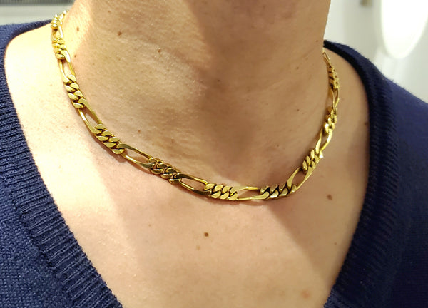 *Cartier Paris Figaro Links Necklace Chain In Solid 18Kt Yellow Gold