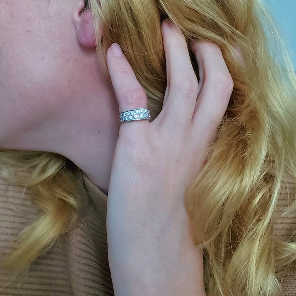 Jose Hess Convertible Two Tones Ring In 14Kt Gold With 1.80 Ctw In VS Diamonds