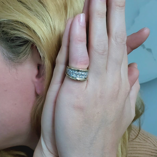 Jose Hess Convertible Two Tones Ring In 14Kt Gold With 1.80 Ctw In VS Diamonds