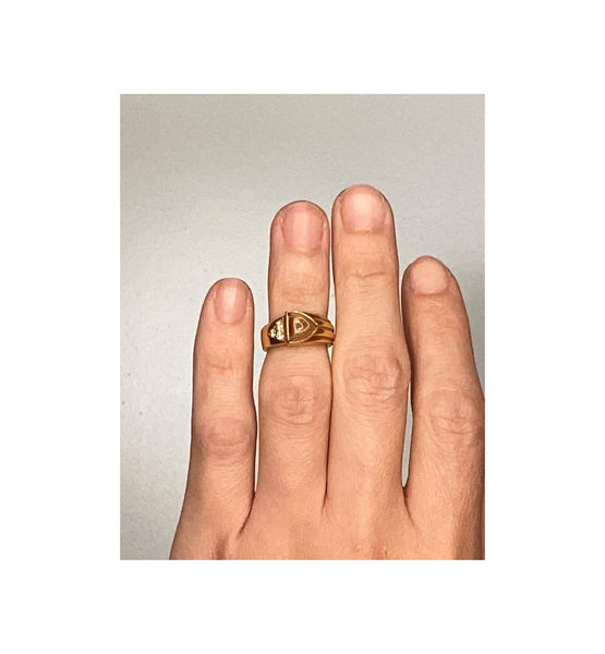 Cartier Vintage Ring In 18Kt Gold With 1.78 Ctw In VS Diamonds And Citrine