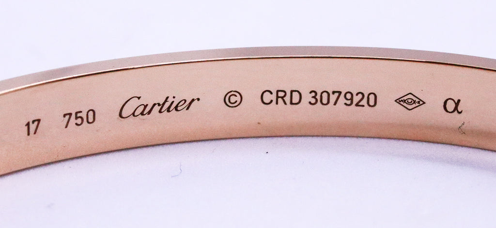Cartier - CARTIER 18K WHITE GOLD 1993 LOVE BRACELET SIZE 17 BRACELET