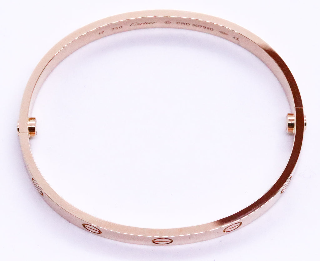 Buy 18k Pink Gold Cartier Love Bracelet 17cm Online at SO ICY JEWELRY