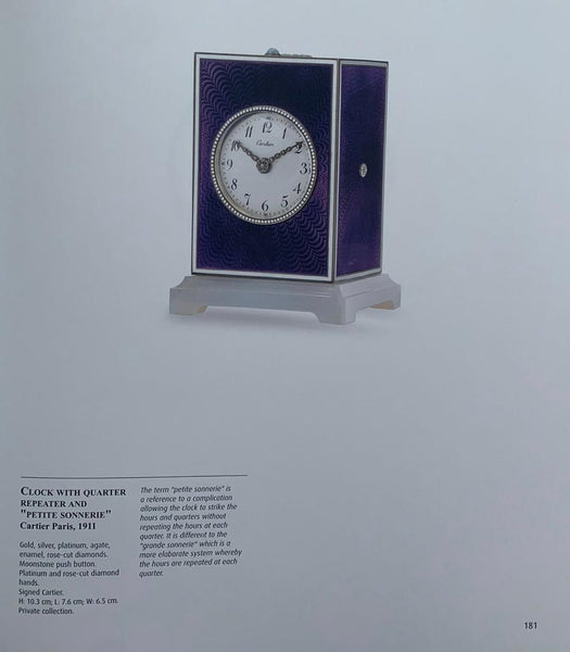 Cartier Paris London 1905 Belle Epoque Enamel Desk Clock In 18kt Gold Platinum Silver With Gems