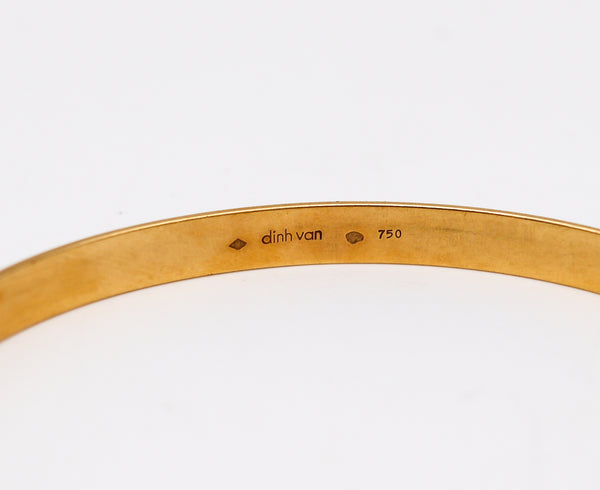 Dinh Van Paris 1980 Serrure Geometric Bangle Bracelet In 18Kt Yellow Gold