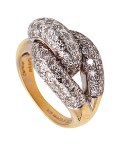 -Cartier London Knot Cocktail Ring In 18Kt Gold With 2.12 Ctw In Diamonds