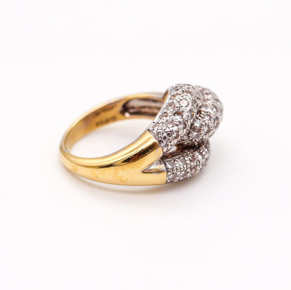 -Cartier London Knot Cocktail Ring In 18Kt Gold With 2.12 Ctw In Diamonds