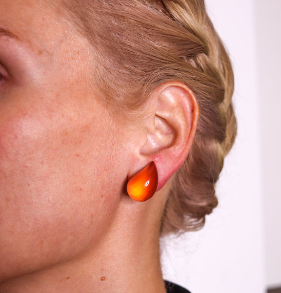 Vhernier Milano Goccia Clips Earrings In 18Kt Yellow Gold With Rock Quartz