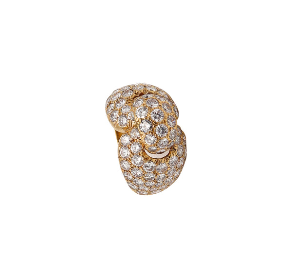 Boucheron Paris Cocktail Ring In 18Kt Yellow Gold With 8.19 Cts In Diamonds