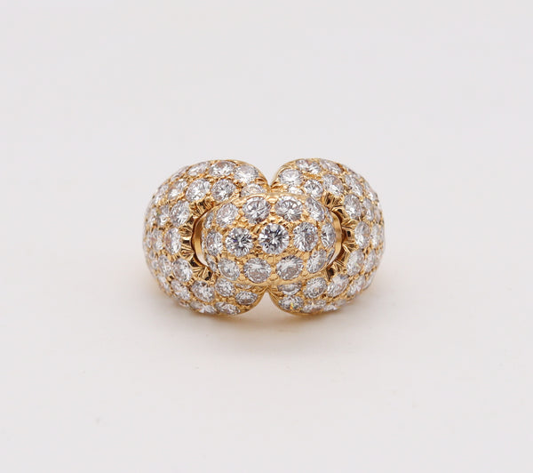 Boucheron Paris Cocktail Ring In 18Kt Yellow Gold With 8.19 Cts In Diamonds