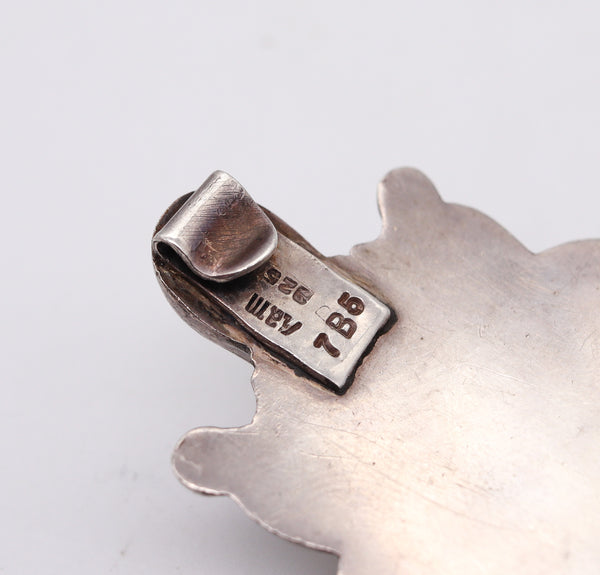 -Mexican 1940 Taxco Studio Repousse Bracelet In .925 Sterling Silver