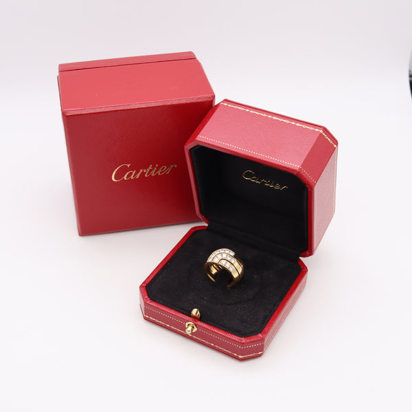 *Cartier Paris Cocktail Ring in 18 Kt Yellow Gold with 1.45 Cts in VS Diamonds
