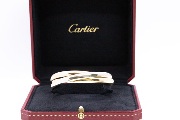 *Cartier Paris iconic Trinity bangles bracelet in 18 kt three-color gold 81.6 gm large