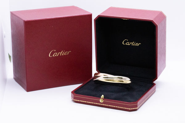 *Cartier Paris iconic Trinity bangles bracelet in 18 kt three-color gold 81.6 gm large