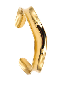 Tiffany And Co 1980 Angela Cummings Wave Cuff Bracelet In Solid 18Kt Yellow Gold