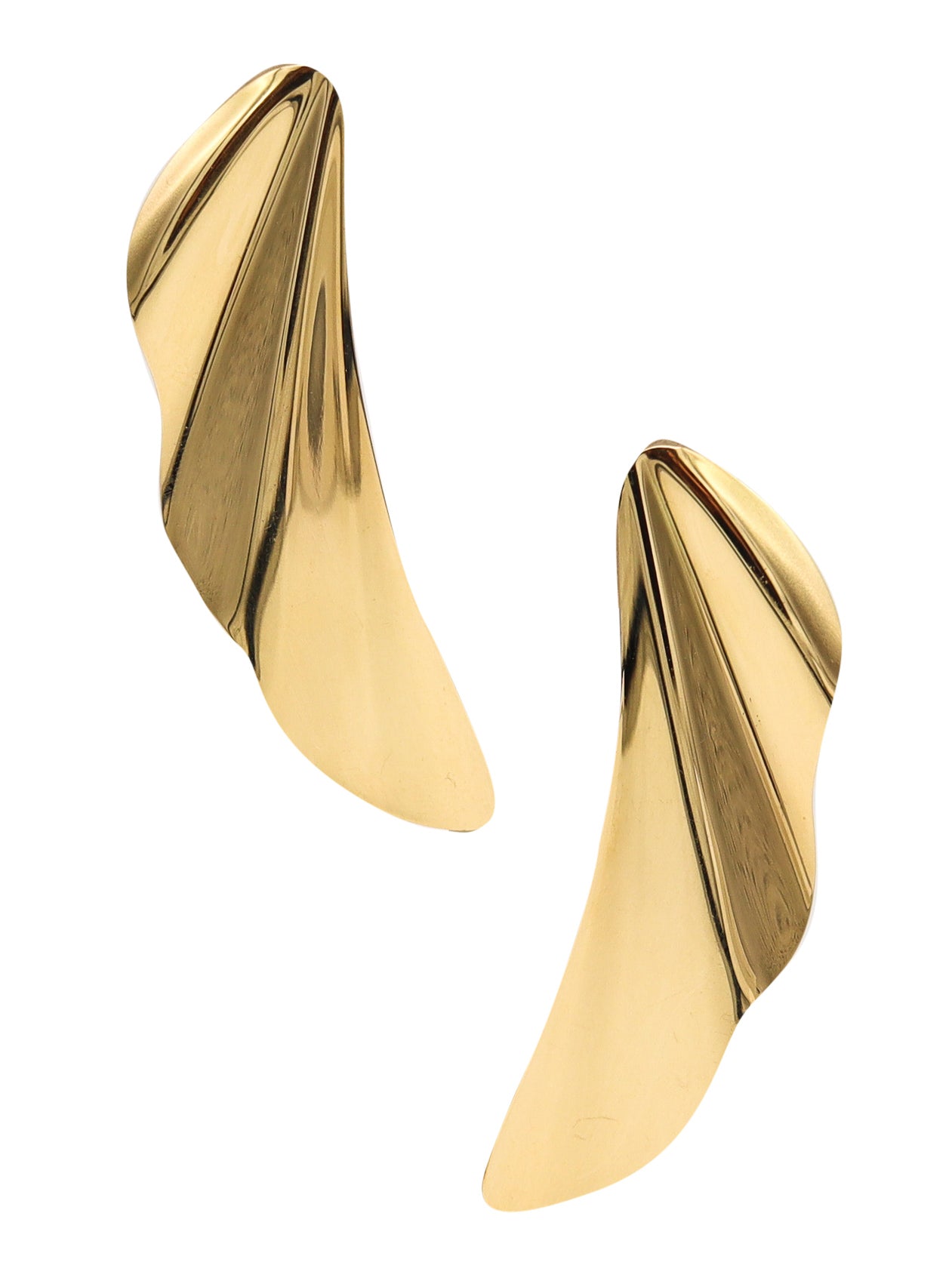 *Tiffany & Co by Elsa Peretti High Tide Angel Wings Draped Earrings in 18 kt Yellow Gold