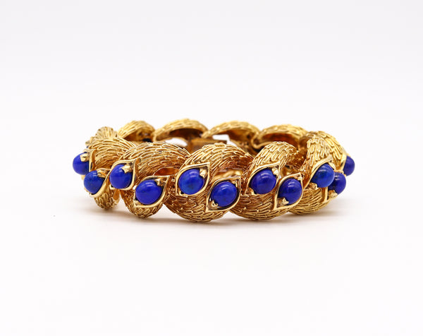 Carlo Weingrill 1960 Byzantine Bracelet In 18Kt Yellow Gold With 27.5 Ctw In Lapis Lazuli