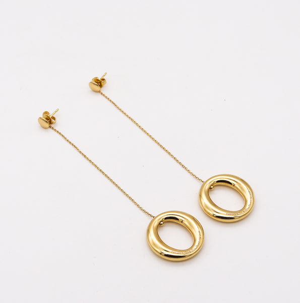 Tiffany Co By Elsa Peretti Sevillana Long Drop Earrings In 18Kt Yellow Gold