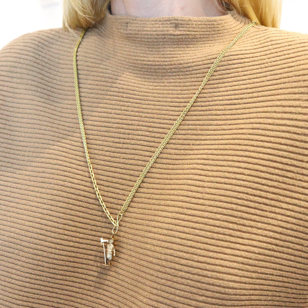 -Italian Vintage 1950 Vatican Guard Charm Pendant In solid 18Kt Yellow Gold