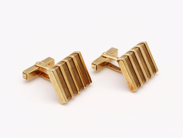 Piaget For Mayors Modernism Geometric Cufflinks In 18kt And 14Kt Yellow Gold