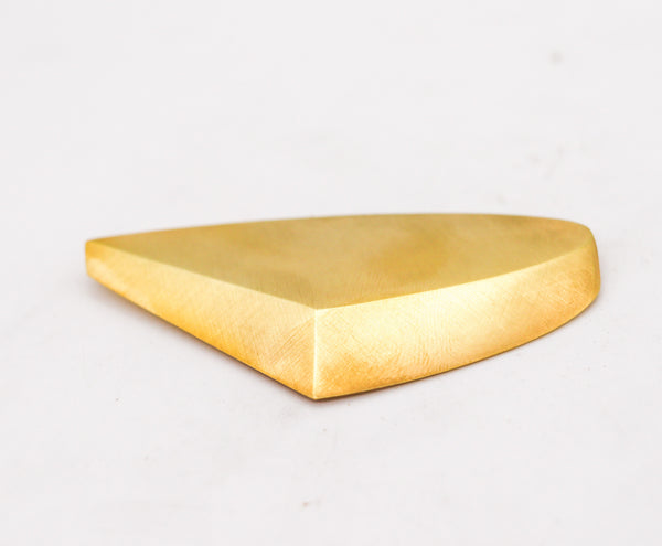 -Claude Chavent Paris Geometric Trompe L'Oeil Brooch In Sterling With 18Kt Gold Vermeil