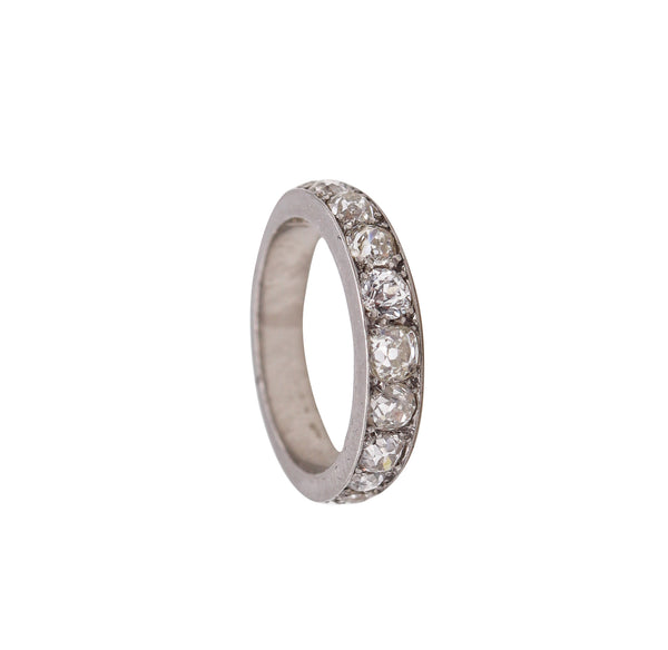 *Art Deco 1920 Half Eternity band in Platinum with 1.80 Cts in Rose Cuts Diamonds