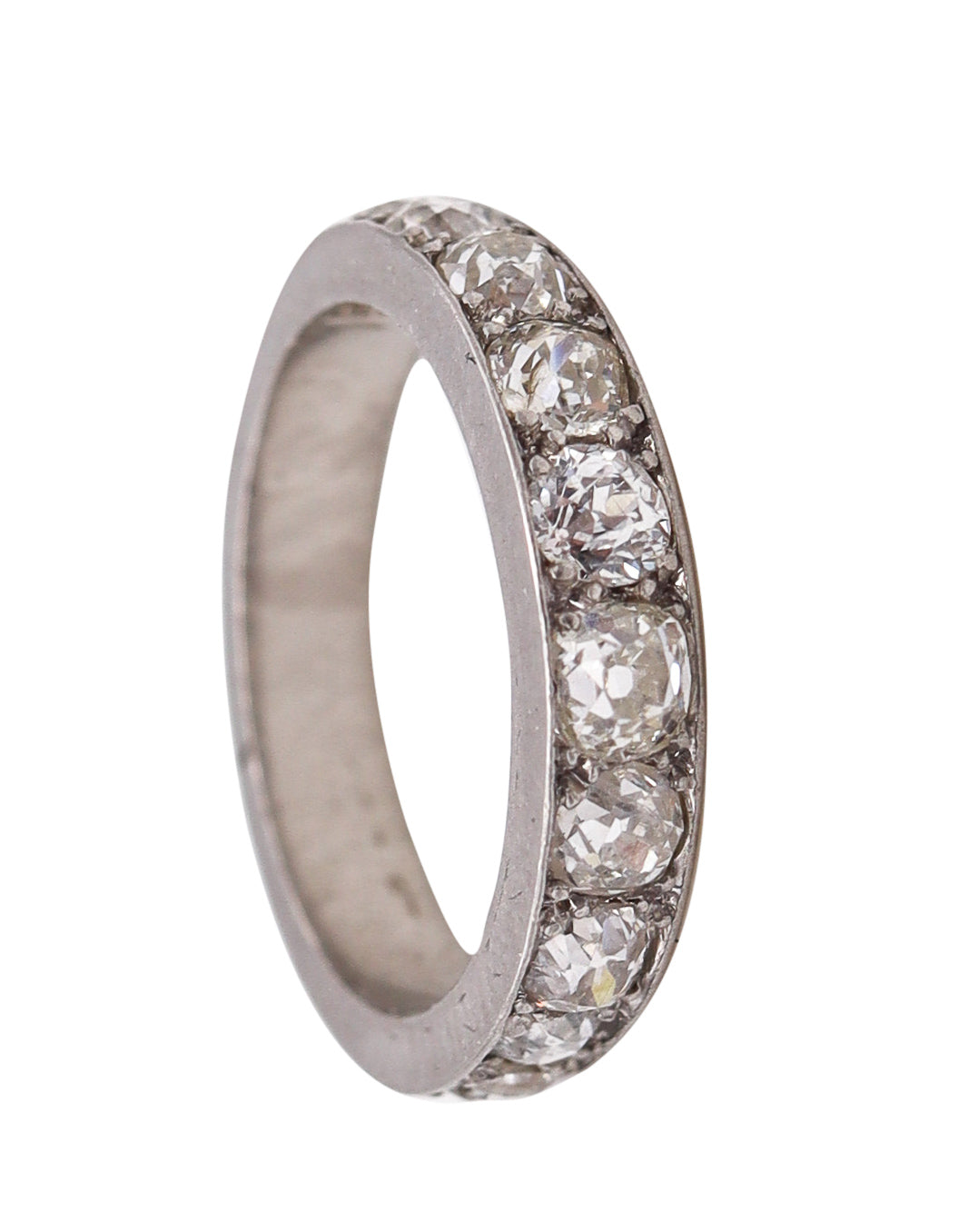 *Art Deco 1920 Half Eternity band in Platinum with 1.80 Cts in Rose Cuts Diamonds