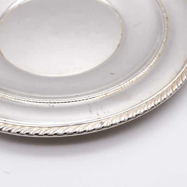 Gorham American 1960 Gadroon Round Tray Pattern 345 In 925 Sterling Silver