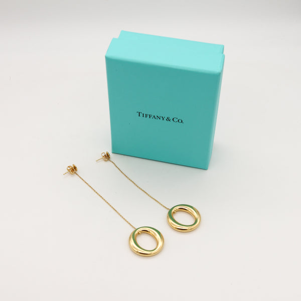 Tiffany Co By Elsa Peretti Sevillana Long Drop Earrings In 18Kt Yellow Gold