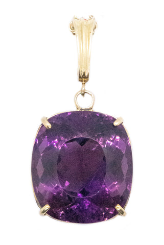 MASSIVE 75 CT AMETHYST 14 KT PENDANT ENHANCER