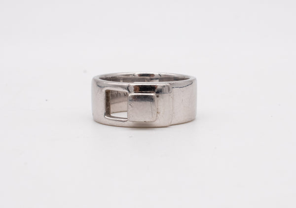 Dinh Van Paris Vintage Geometric Ring In Solid .925 Sterling Silver