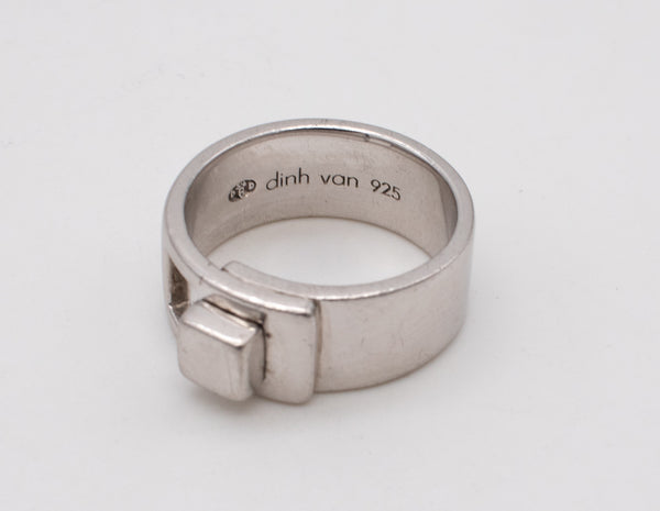 Dinh Van Paris Vintage Geometric Ring In Solid .925 Sterling Silver