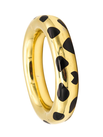 Tiffany & Co 1977 Angela Cummings Allure Bangle In 18Kt Yellow Gold With Black Jade