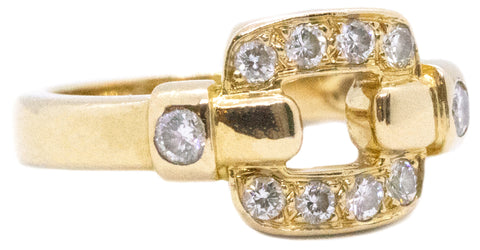 CARTIER, PARIS NYMPHEA DIAMONDS 18 KT GOLD RING