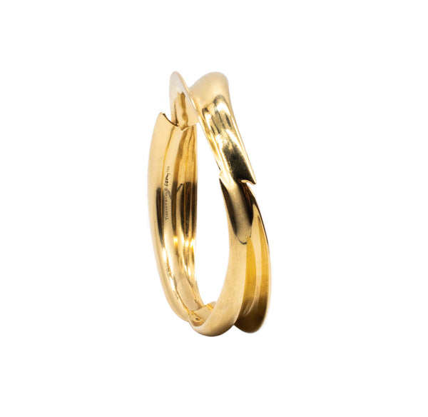 TIFFANY & CO.  FRANK GEHRY 18 KT SOLID GOLD MODERN BANGLE